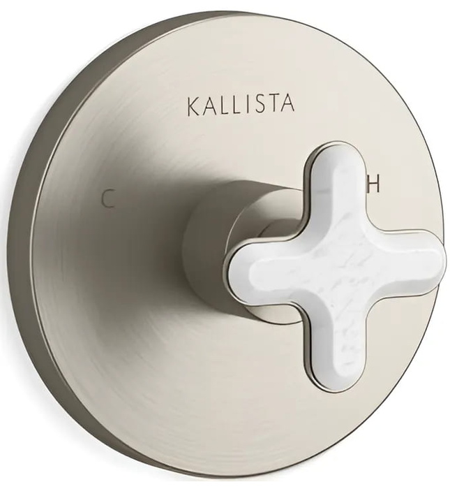 Mặt nạ điều chỉnh nhiệt độ sen tắm âm tường Nickel Kallista P32708-WC-SN