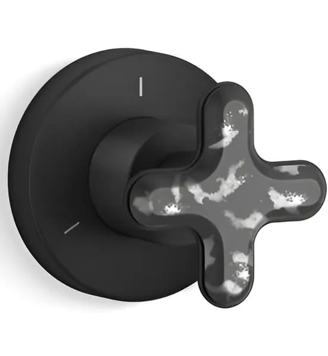 Mặt nạ chuyển đổi hướng nước sen tắm âm tường vàng Kallista P32709-JST-BAF