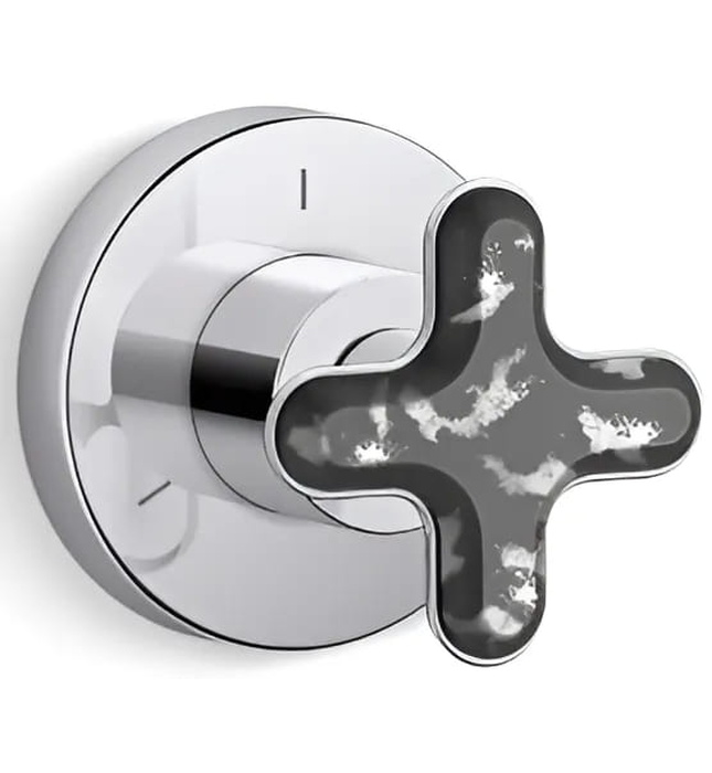 Mặt nạ chuyển đổi hướng nước sen tắm âm tường Nickel Kallista P32709-JST-BN