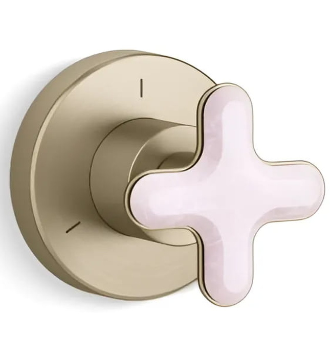 Mặt nạ chuyển đổi hướng nước sen tắm âm tường Nickel Kallista P32709-RST-BN