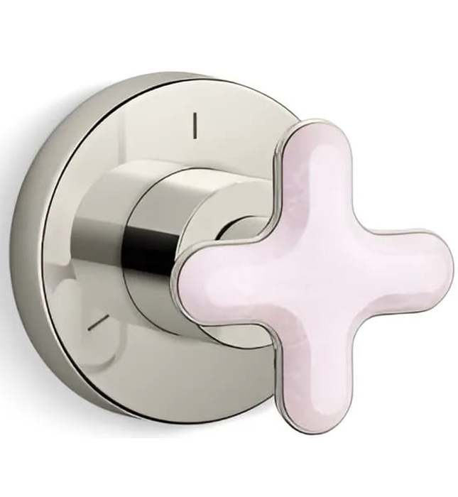 Mặt nạ chuyển đổi hướng nước sen tắm âm tường Nickel Kallista P32709-RST-BN