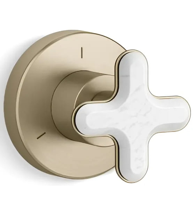 Mặt nạ chuyển đổi hướng nước sen tắm âm tường đen Kallista P32709-WC-BL