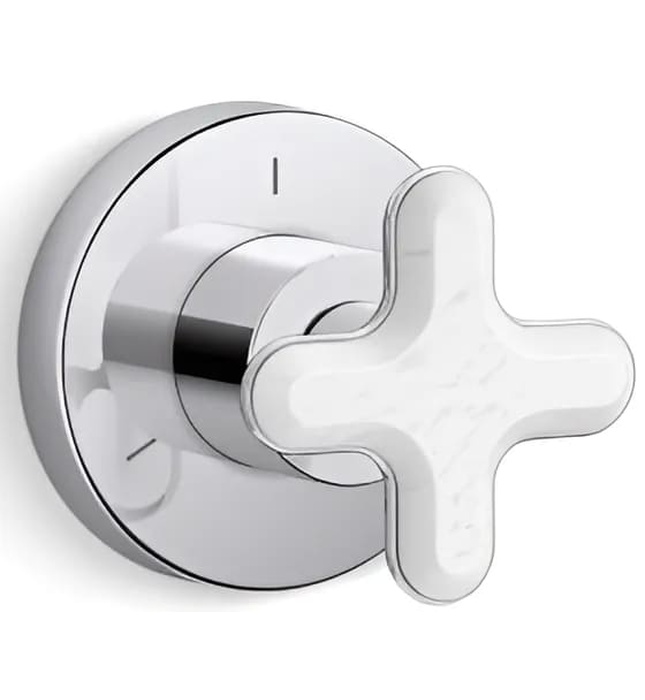 Mặt nạ chuyển đổi hướng nước sen tắm âm tường đen Kallista P32709-WC-BL