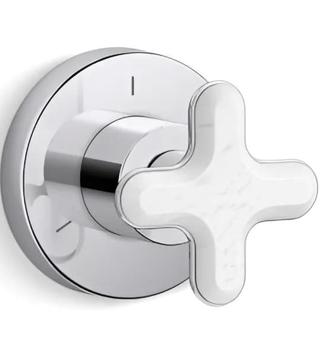 Mặt nạ chuyển đổi hướng nước sen tắm âm tường Nickel Kallista P32709-WC-BN