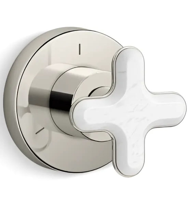 Mặt nạ chuyển đổi hướng nước sen tắm âm tường Nickel Kallista P32709-WC-BN