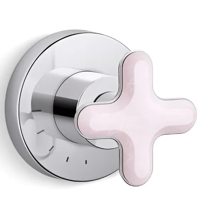 Mặt nạ điều khiển lưu lượng sen tắm âm tường Nickel Kallista P32710-RST-BN