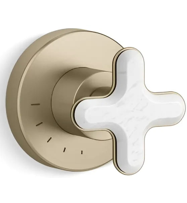 Mặt nạ điều khiển lưu lượng sen tắm âm tường Nickel Kallista P32710-WC-BN