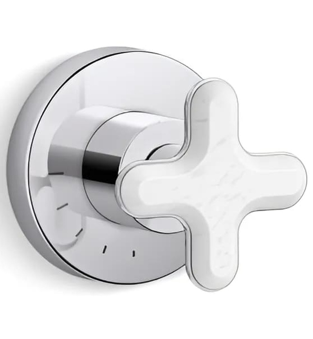 Mặt nạ điều khiển lưu lượng sen tắm âm tường đen Kallista P32710-WC-BL