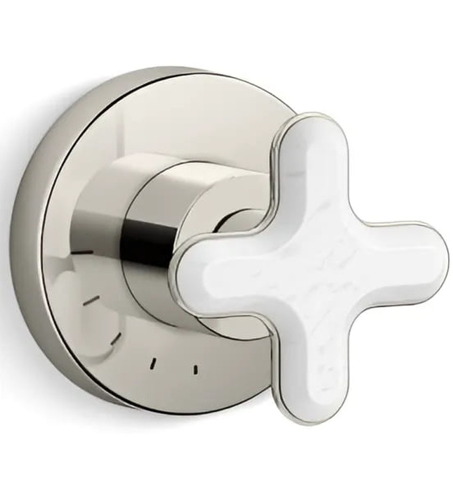 Mặt nạ điều khiển lưu lượng sen tắm âm tường Chrome Kallista P32710-WC-CP