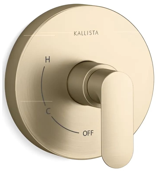 Mặt nạ điều khiển đơn sen tắm âm tường Chrome Kallista P34130-LV-CP