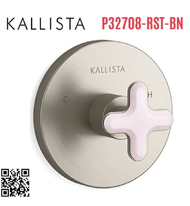 Mặt nạ điều chỉnh nhiệt độ sen tắm âm tường Nickel Kallista P32708-RST-BN