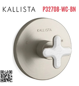 Mặt nạ điều chỉnh nhiệt độ sen tắm âm tường Nickel Kallista P32708-WC-BN