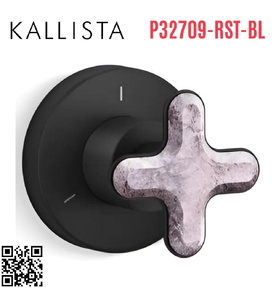 Van chuyển đổi lưu lượng nước đen Kallista P32709-RST-BL