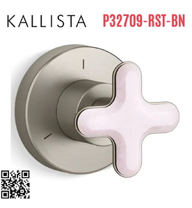 Mặt nạ chuyển đổi hướng nước sen tắm âm tường Nickel Kallista P32709-RST-BN