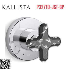 Mặt nạ điều khiển lưu lượng sen tắm âm tường Chrome Kallista P32710-JST-CP