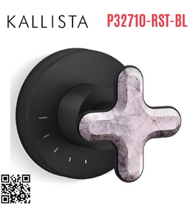Mặt nạ điều khiển lưu lượng sen tắm âm tường đen Kallista P32710-RST-BL