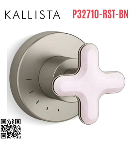 Mặt nạ điều khiển lưu lượng sen tắm âm tường Nickel Kallista P32710-RST-BN