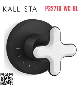 Van điều khiển âm lượng đen Kallista P32710-WC-BL