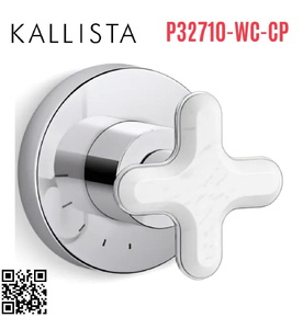 Mặt nạ điều khiển lưu lượng sen tắm âm tường Chrome Kallista P32710-WC-CP