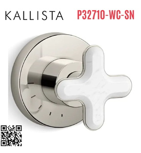 Mặt nạ điều khiển lưu lượng sen tắm âm tường Nickel Kallista P32710-WC-SN