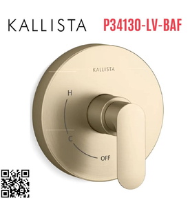 Van điều khiển đơn sen tắm vàng Kallista P34130-LV-BAF