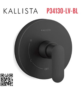 Van điều khiển đơn sen tắm đen Kallista P34130-LV-BL