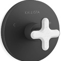 Mặt nạ điều chỉnh nhiệt độ sen tắm âm tường đen Kallista P32708-WC-BL