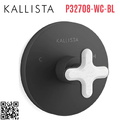 Mặt nạ điều chỉnh nhiệt độ sen tắm âm tường đen Kallista P32708-WC-BL