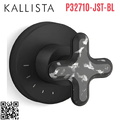 Mặt nạ điều khiển lưu lượng sen tắm âm tường đen Kallista P32710-JST-BL