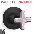 Mặt nạ điều khiển lưu lượng sen tắm âm tường đen Kallista P32710-RST-BL
