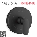 Mặt nạ điều khiển đơn sen tắm âm tường đen Kallista P34130-LV-BL