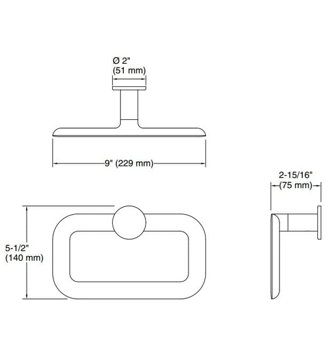 Vòng treo khăn màu vàng Kallista P34138-00-BAF