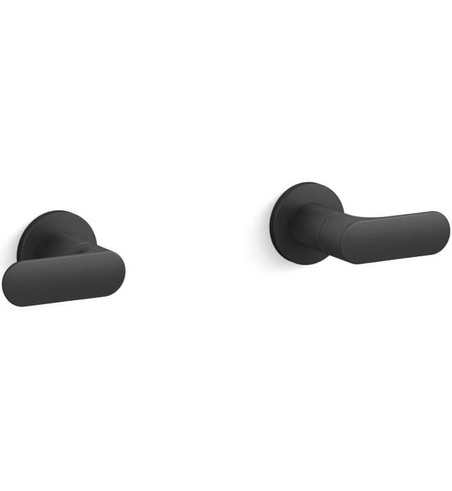 Tay cầm vòi bồn tắm âm tường màu đen Kallista P34128-LV-BL