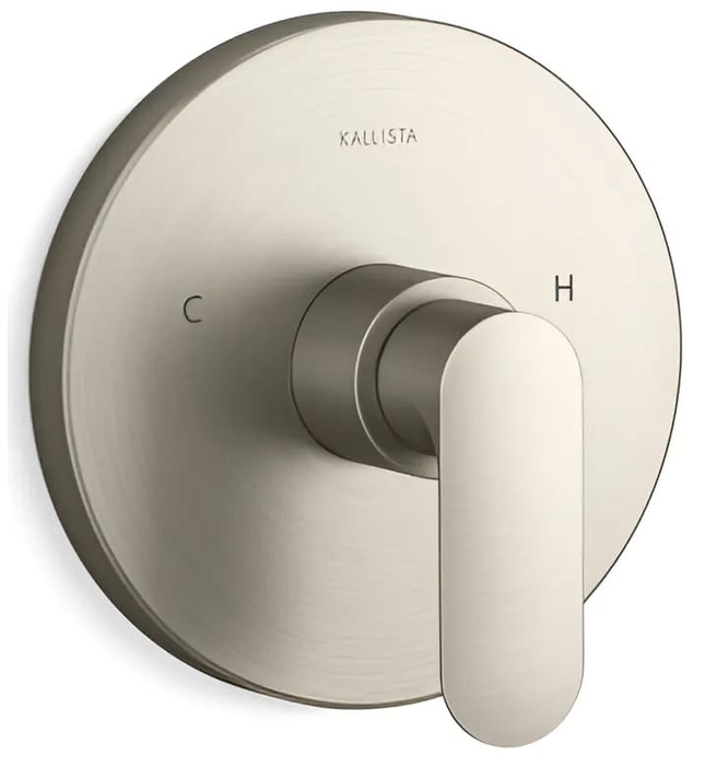 Mặt nạ điều chỉnh nhiệt độ sen tắm âm tường Nickel Kallista P34132-LV-SN