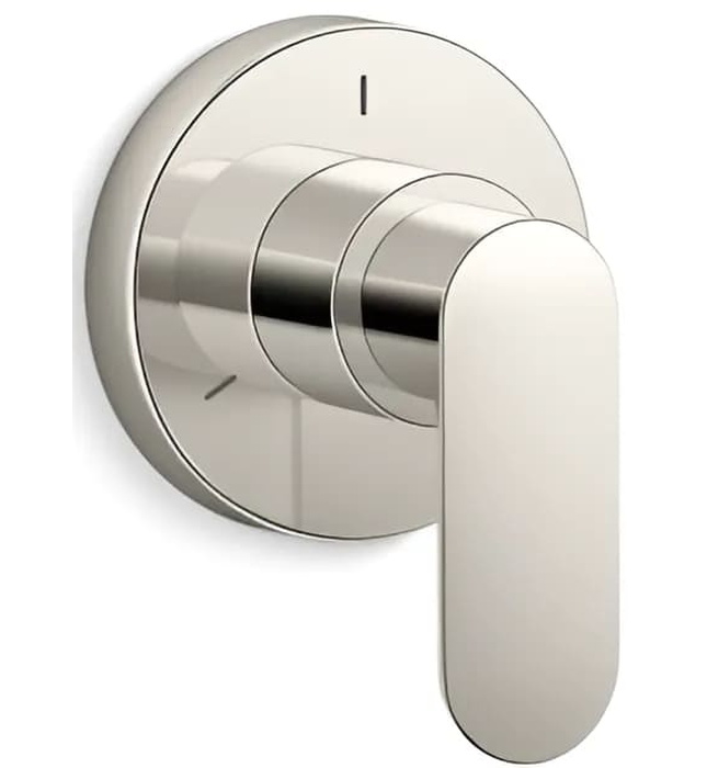 Mặt nạ chuyển đổi hướng nước sen tắm âm tường Nickel Kallista P34133-LV-SN