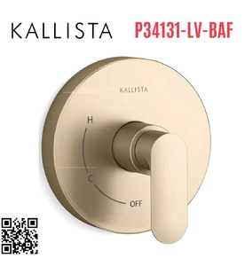 Van điều khiển đơn và chuyển hướng vàng Kallista P34131-LV-BAF