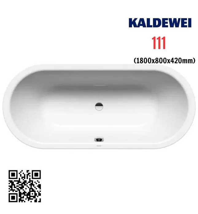 Bồn tắm xây thép tráng men 1.8m KALDEWEI CLASSIC DUO OVAL 111