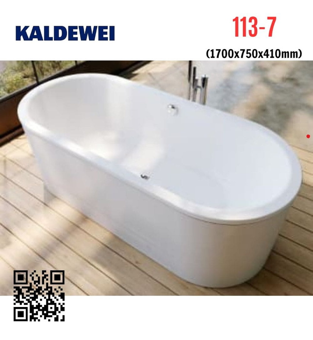 Bồn tắm chân yếm thép tráng men 1.7m KALDEWEI CLASSIC DUO OVAL 113-7