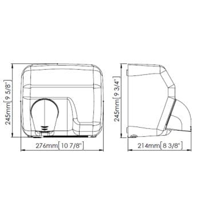 Máy sấy tay đôi siêu tốc cảm biến Saniflow Mediclinics E05AC
