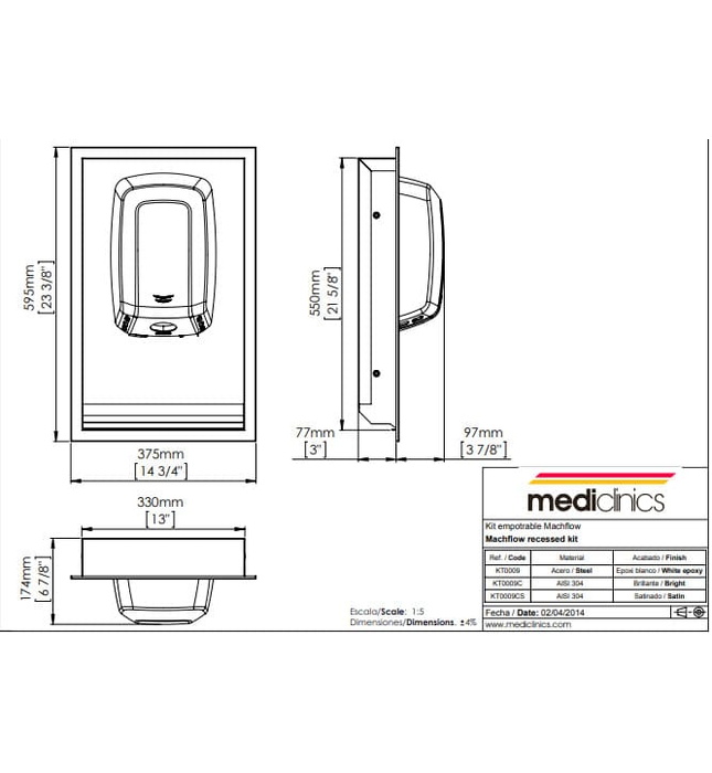 Máy sấy tay đôi siêu tốc cảm biến Mediclinics KT009