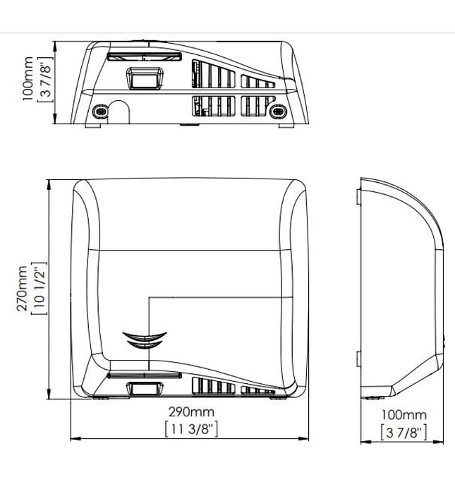 Máy sấy tay đôi siêu tốc cảm biến Mediclinics M06AF