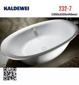 Bồn tắm xây 1.9m thép tráng men ELLIPSO DUO OVAL KALDEWEI 232-7