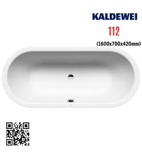 Bồn tắm xây 1.6m thép tráng men KALDEWEI CLASSIC DUO OVAL 112