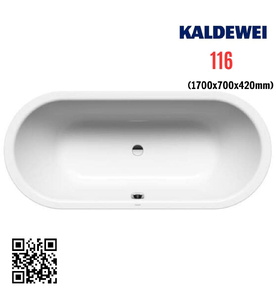 Bồn tắm xây KALDEWEI CLASSIC DUO OVAL 116 (1700x700x420mm)