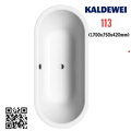 Bồn tắm xây 1.7m thép tráng men KALDEWEI CLASSIC DUO OVAL 113