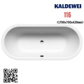 Bồn tắm xây 1.7m thép tráng men KALDEWEI CLASSIC DUO OVAL 116
