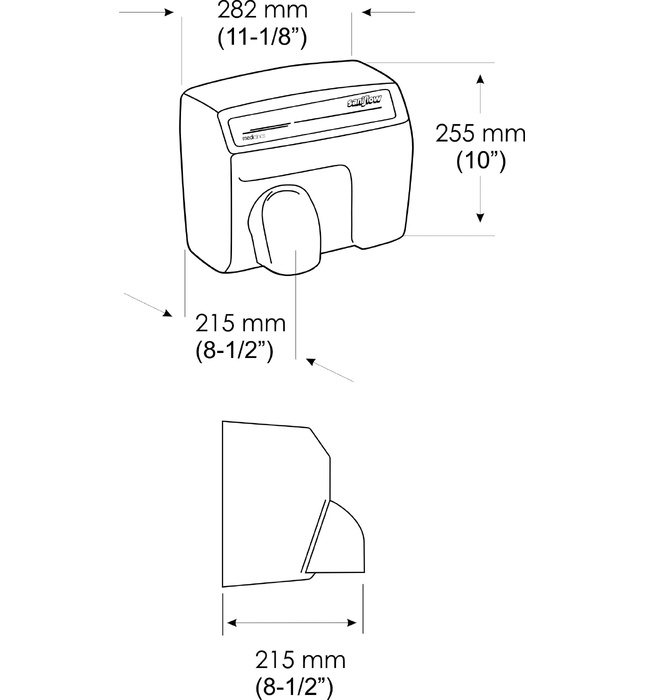 Máy sấy tay siêu tốc cảm biến Saniflow Mediclinics E85A