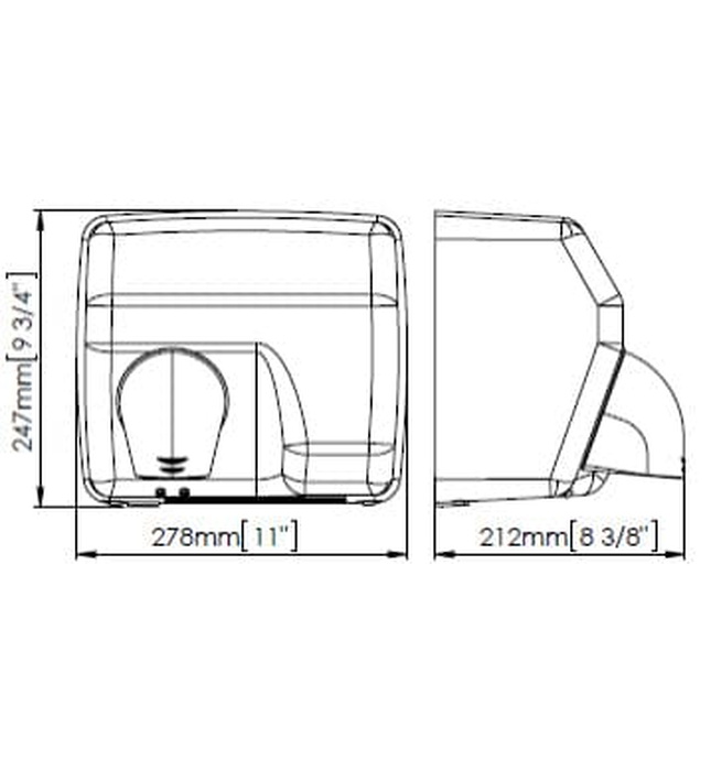 Máy sấy tay đôi siêu tốc nút nhấn Saniflow Mediclinics E88C
