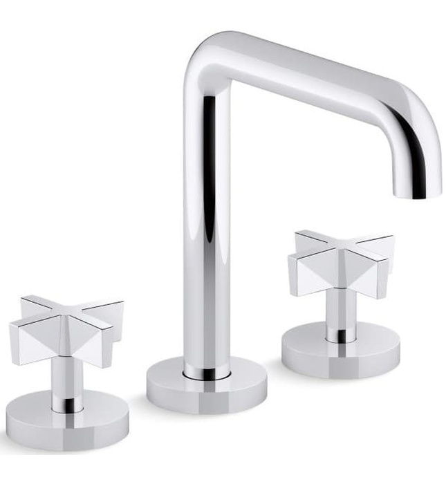 Vòi bồn tắm thân cao nóng lạnh đen Kallista P21802-CR-BL