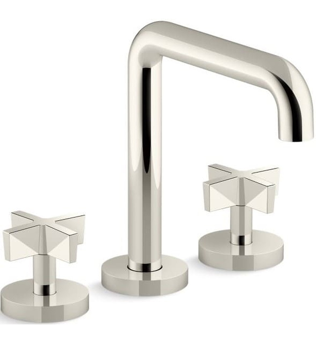 Vòi bồn tắm thân cao nóng lạnh đen Kallista P21802-CR-BL